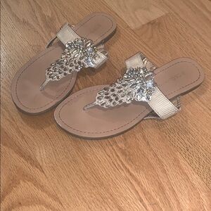 BCBG jeweled sandals